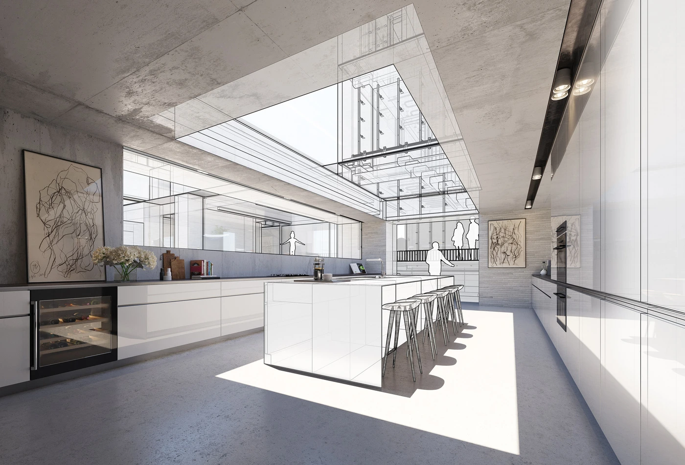 Od SketchUp modelu a jednoduchého 3D návrhu k fotorealistické vizualizaci – původní fotografie
