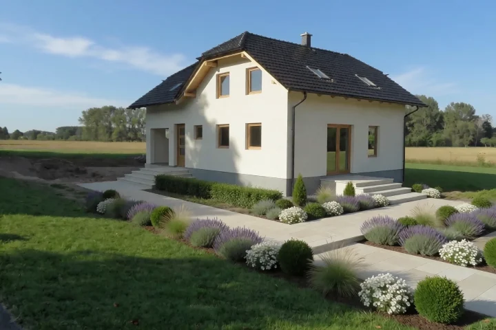 Dokončení domu a předzahrádky – výsledek BRIZ